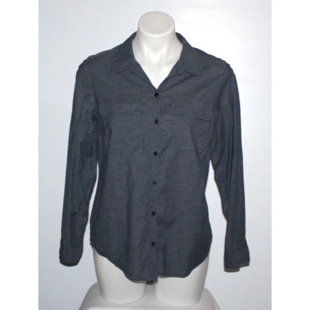 ANN TAYLOR LOFT PETITES Women's Blue Blouse Top Size MP
